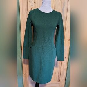 Boden Form Fitting Green Knee Length Dress Size 4 Small